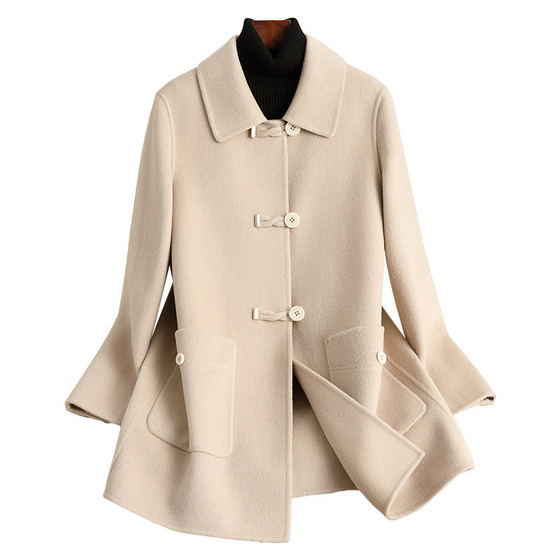 Chinese Style Traditional Mother's Woolen Coat For Women