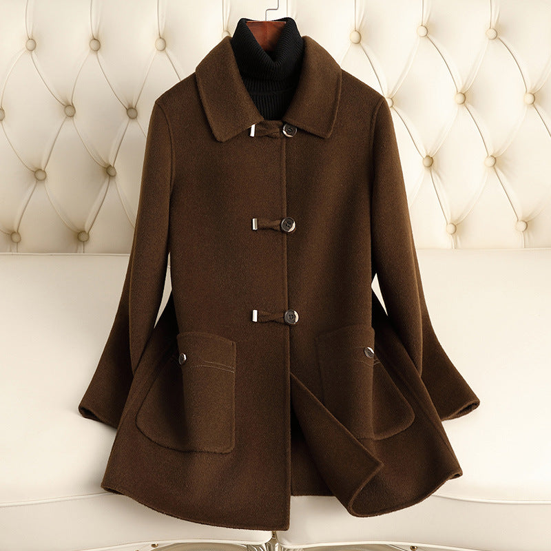 Chinese Style Traditional Mother's Woolen Coat For Women